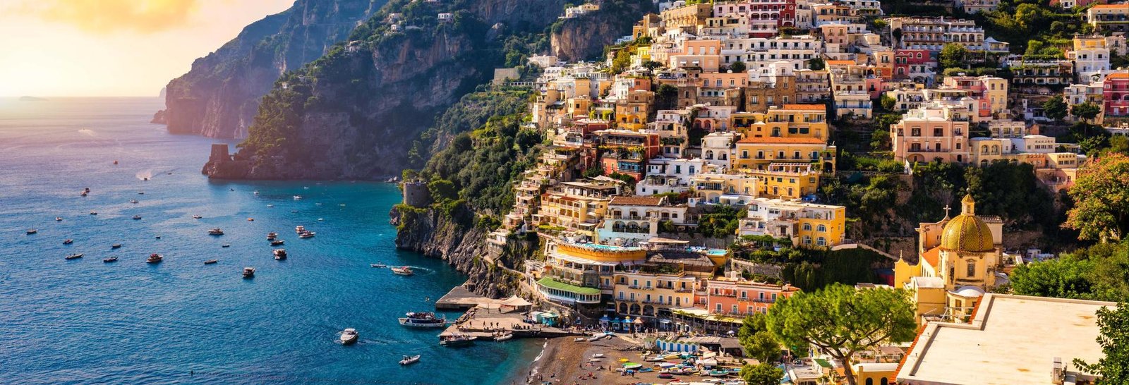 Excursión a la Costa Amalfitana en autobús + Barco a Positano y Amalfi